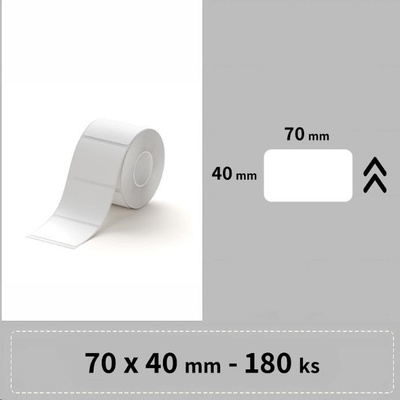 Niimbot štítky RP 70x40mm 180ks Bílé pro B3S A2A58788302