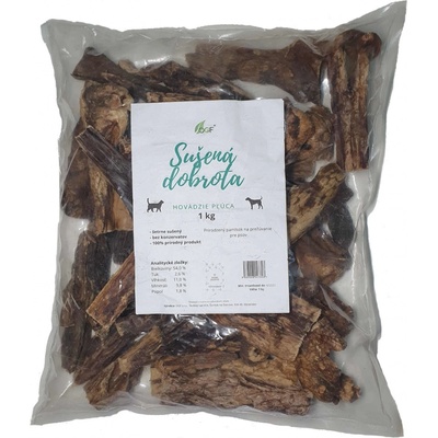 OGF Hovädzie pľúca – Nízko-tučný pamlsok pre psov 1 kg