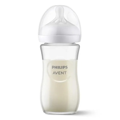 Philips СТЪКЛЕНО ШИШЕ natural response 3.0 philips avent, 240 МЛ, 1М+