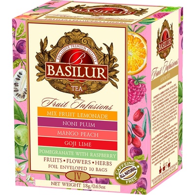 Basilur Fruit Infusions Assorted Vol.IV přebal 10 gastro sáčků
