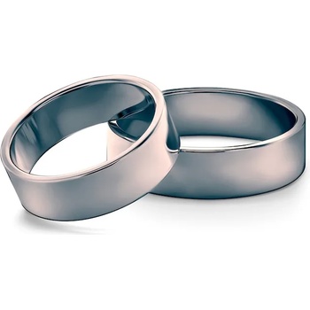 Image 1 of SAVICKI Сватбени халки: черно злато, плоски. 6 мм