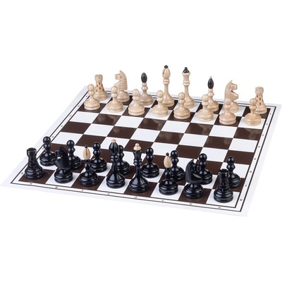 Šachový set česká klubovka original s vinylovou šachovnicou