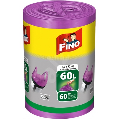 Fino Color Sáčky s uchy 60 l 13 µm 60ks fialový