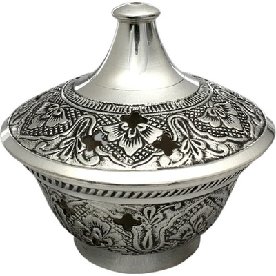 Orientální mosazná kadidelnice stříbrná – Zbozi.Blesk.cz