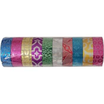 Тиксо брокат с дизайни 15мм/10 ролки