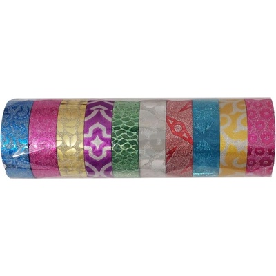 Тиксо брокат с дизайни 15мм/10 ролки