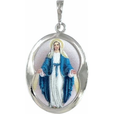 Infinitysilver Přívěsek madonka modro bílá 446759021