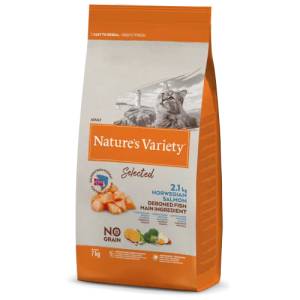 Nature's Variety Nature`s variety selected cat - norwegian salmon - Пълноценна, Натурална храна, БЕЗ ЗЪРНО за пораснали котки над 1 година, с норвежка сьомга - САЩ - 7 кг 927154