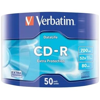 Image 1 of Verbatim CD-R, 700 MB, 52x, със защитно покритие, 50 броя, фолирани (043787)
