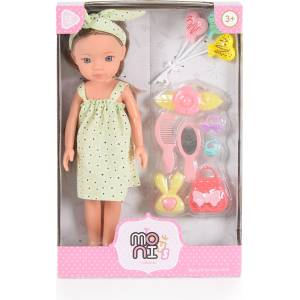 Moni Детска кукла Moni Toys - Pretty Doll, с аксесоари, 33 cm (111810)