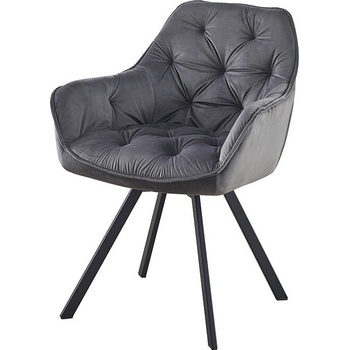 ЕВРОМАР Трапезен стол К-337 сив / черен