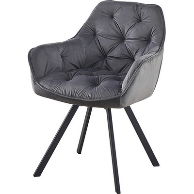 ЕВРОМАР Трапезен стол К-337 сив / черен