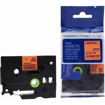 Pro Brother Brother HGe-B61, сигнал 36mm x 8m, черен печат/портокал. база, бързоходен съвместима лента (HGeB61)