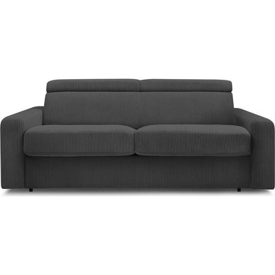 Bobochic Тъмносив разтегателен диван от рипсено кадифе 195 cm Monaco - Bobochic Paris (WT-LUZZ-3R---W_2 P1086 N.CZ)