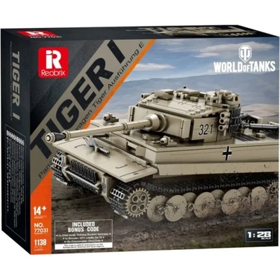 Reobrix Конструктор Reobrix World of Tanks - Tiger I, 1: 28, 1138 части (77031)