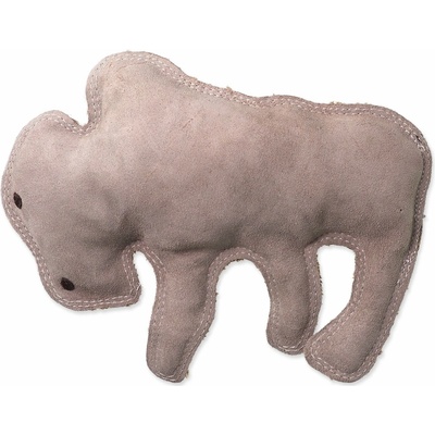 Dog Fantasy Dura-fused hračka pískací bizón koža a juta 28 cm