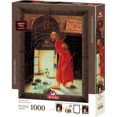 Art Puzzle Комплект пъзел, рамка и лепило Art Puzzle от 1000 части - Треньор на костенурки (5663)