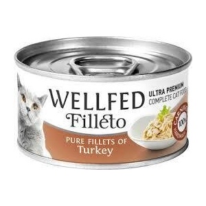 PETINTEREST Wellfed Filleto Pure Turkey консерва за котки чисто пуешко филе 70gr