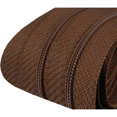 Zips špirálový 3 mm metráž pre bežce typu POL Farba: 299 hnedá
