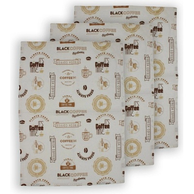HOME ELEMENTS Kávový motiv 50*70 cm 3ks