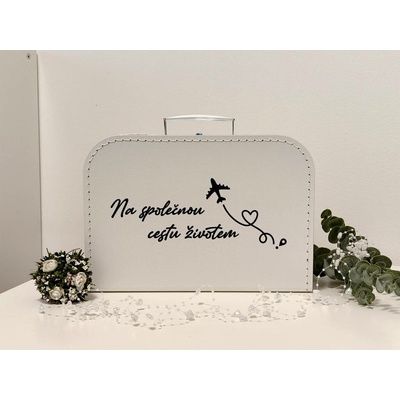 Svatební kufřík „Na společnou cestu životem“ 2 - D-decor – Zboží Dáma