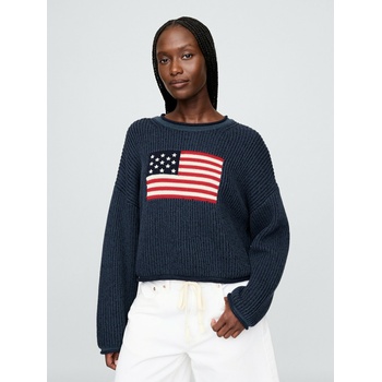 GAP Oversize crop суитшърт Americana GAP GAP | Sin | ЖЕНИ | S