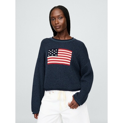 GAP Oversize crop суитшърт Americana GAP GAP | Sin | ЖЕНИ | S