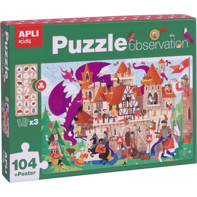 Apli Pozorovací Kids Hrad 104 dílků
