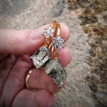 Katyba náušnice Pyrit S0556