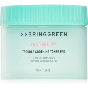 BRINGGREEN Tea Tree Cica Trouble Soothing Toner Pad тонизиращи възглавнички с успокояващ ефект 90 бр