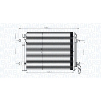 Kondenzátor, klimatizace MAGNETI MARELLI 350203833000