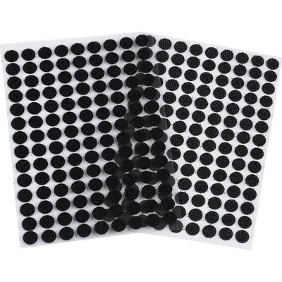 Suchý zip samolepicí kolečka Ø10 mm, malé, 2 černá