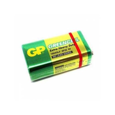GP Batteries Цинк карбонова батерия GP 6F22 Greencell 1604GLF-B, 9 V, 190 mAh, 1 бр. , GP-BM-1604GLF-B