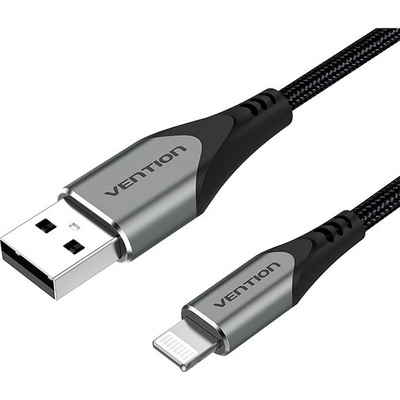 Vention LABHF Lightning MFi, to USB 2.0 Braided, (C89), 1m, šedý