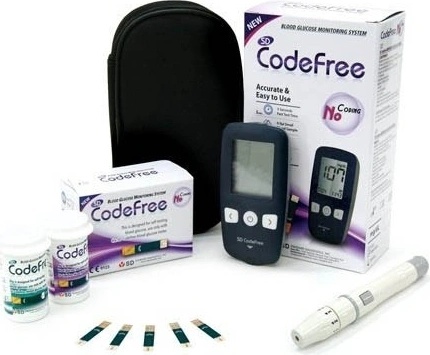 SD Codefree glukometer set
