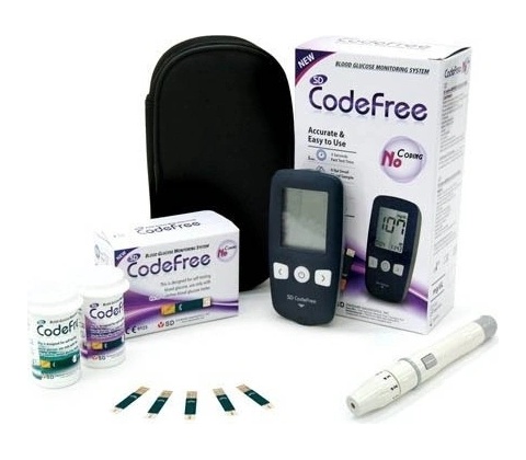 SD Codefree glukometer set