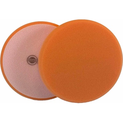 HERMES 6128480 Leštící houbička 150 x 25 mm, s velur, Brilliance hladká, rovný tvar, zaoblená hrana, oranžová, střední