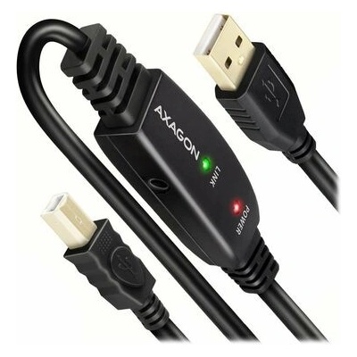 Axagon ADR-210B USB-A 2.0 - USB-B, 10m, černý