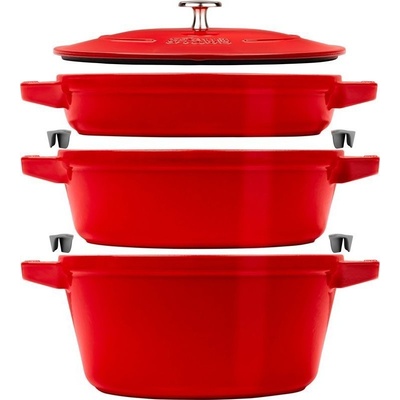 Zwilling Sada żeliwnych s pokrývkou STAUB 40508-387-0 Červený 24 cm 3 naczyń
