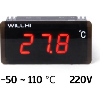 Willhi WH1419A Vestavný digitální teploměr -50 ~ 110 ℃ 220V
