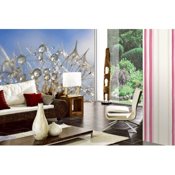 DIMEX ART s. r. o Самозалепваща се флизелинова фототапета капки върху глухарче 375 x 250 см