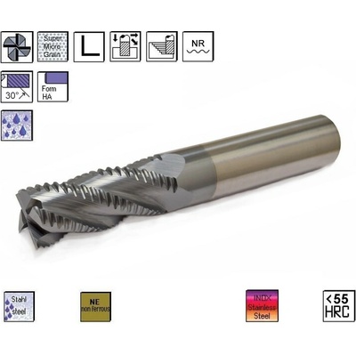 SK hrubovací fréza pr. 8,0 x 20,0 mm 4bř. 30° AlTiN , CHIPMILL55-NR CHIPMILL55-NR-4-0800S