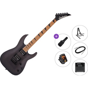 Jackson JS Series Dinky Arch Top JS24 DKAM Caramelized MN Premium SET Black Satin Електрическа китара