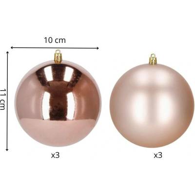 Springos CA1193 VÁNOČNÍ KOULE 10 CM 6 KS.