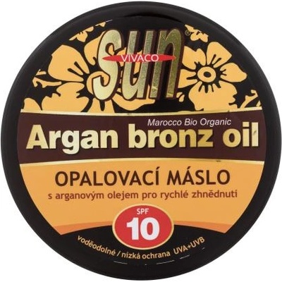Vivaco Sun Argan Bronz Oil Tanning Butter SPF10 слънцезащитно масло с арганово масло за бърз тен 200 ml