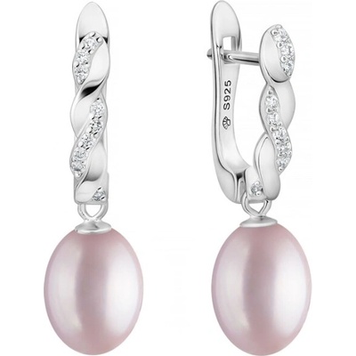 Gaura Pearls Náušnice s levandulovou perlou Gloria - stříbro 925/1000 SK25476EL/L Stříbrná Levandulová