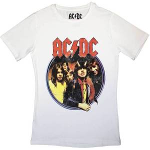 AC/DC Highway To Hell Circle White S Дамски Риза (ACDCTS104LW01)