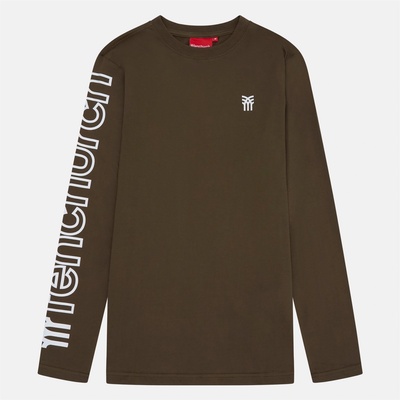 Fenchurch Тениска Fenchurch Men's Walsh Long-Sleeve T-Shirt - Khaki