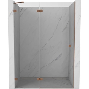 Mexen Lunar лява душ-врата, 130 см, прозрачна, матиран мед - 834-130-000-65-00-L (834-130-000-65-00-L)
