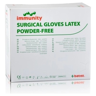 Batist Medical Immunity latexové nepudrované bílé 50 párů